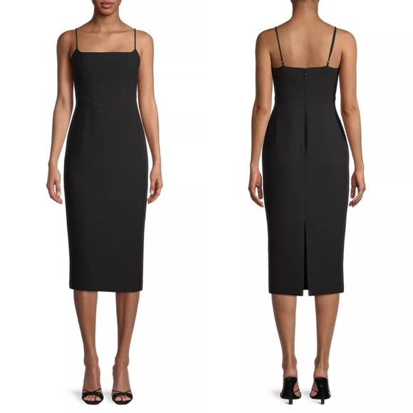 LIKELY Revolve Black Midi Dress Size 6 - Picture 1 of 8